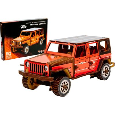 BusyKids Dřevěná 3D stavebnice Off-road vozidlo BusyKids Dřevěná 3D stavebnice Off-road vozidlo