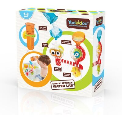 Barevná hračka do koupele Yookidoo - Laboratoř vody Spin 'N' Sprinkle - Příslušenství pro děti Barevná hračka do koupele Yookidoo - Laboratoř vody Spin 'N' Sprinkle - Příslušenství pro děti
