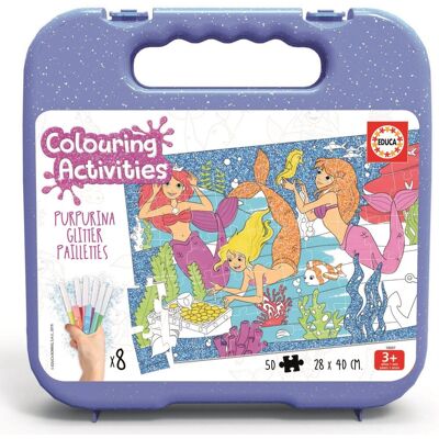 Puzzle s mořskou pannou Educa Borras - 50 kusů, Fixy & Třpytivé Barvy - Dětská Malířská Aktivita Puzzle s mořskou pannou Educa Borras - 50 kusů, Fixy & Třpytivé Barvy - Dětská Malířská Aktivita