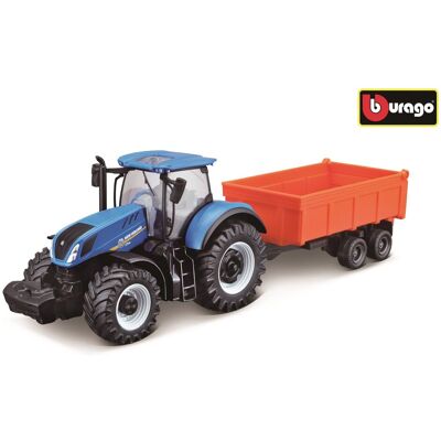 Bburago 1:50 Farm Traktor New Holland s vlečkou Bburago 1:50 Farm Traktor New Holland s vlečkou