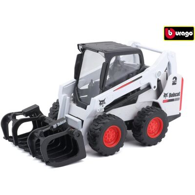 Bburago 10 cm Bobcat S590 Skid-Steer Loader w/grapple Bburago 10 cm Bobcat S590 Skid-Steer Loader w/grapple