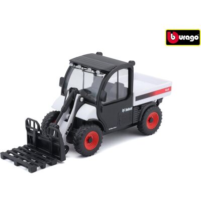 Bburago BOBCAT TOOLCAT 5600 W/ PALLET FORK WHITE & BLACK DIECAST Bburago BOBCAT TOOLCAT 5600 W/ PALLET FORK WHITE & BLACK DIECAST