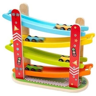 Bigjigs Toys Autodráha - Dřevěná závodní dráha pro děti Bigjigs Toys Autodráha - Dřevěná závodní dráha pro děti