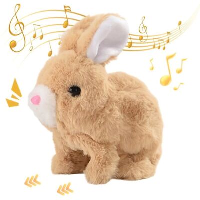 Plush Interaktivní plyšová hračka Králíček chodící se zvukem 18 cm Plush Interaktivní plyšová hračka Králíček chodící se zvukem 18 cm