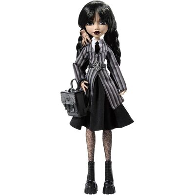 Mattel Sběratelská panenka Monster High X Wednesday Addams ve školní uniformě, doplňky HXJ04 Mattel Sběratelská panenka Monster High X Wednesday Addams ve školní uniformě, doplňky HXJ04