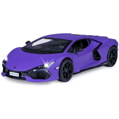 Jamara Lamborghini Revuelto Diecast 1:32 fialové včetně baterií Jamara Lamborghini Revuelto Diecast 1:32 fialové včetně baterií