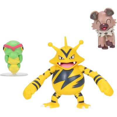 Jazwares Pokémon figurky - Caterpie, Rockruff, Electabuzz Jazwares Pokémon figurky - Caterpie, Rockruff, Electabuzz