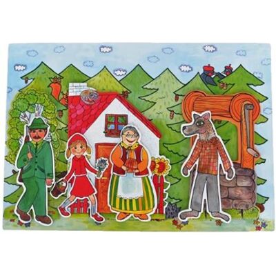 Marionetino - Modelová scéna - Červená karkulka - Sada loutek a kulis Marionetino - Modelová scéna - Červená karkulka - Sada loutek a kulis