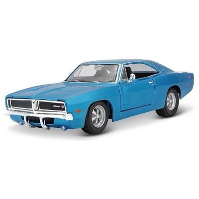 Maisto 1969 Dodge Charger R/T, metal modrá Maisto 1969 Dodge Charger R/T, metal modrá