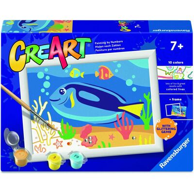 Ravensburger 120232544 CreArt Barevná rybka Dory se třpytivými kamínky Ravensburger 120232544 CreArt Barevná rybka Dory se třpytivými kamínky