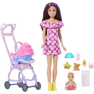Mattel Barbie Skipper Babysitter Chůva s kočárkem Mattel Barbie Skipper Babysitter Chůva s kočárkem