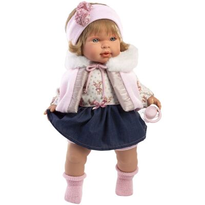 Llorens 42170 Carla - realistická se zvuky a měkkým látkovým tělem - 42 cm Llorens 42170 Carla - realistická se zvuky a měkkým látkovým tělem - 42 cm