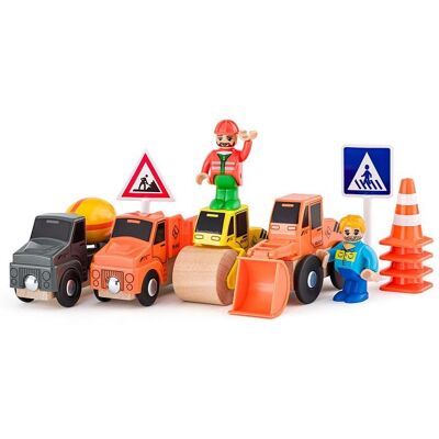 Woody Stavební stroje 12 ks Woody Stavební stroje 12 ks