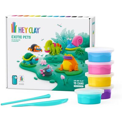TM Hey Ton Plastická Hmota Exotická Zvířata - 15 Plechovek TM Hey Ton Plastická Hmota Exotická Zvířata - 15 Plechovek