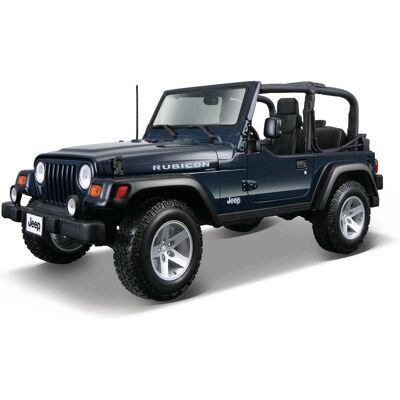 Maisto Jeep Wrangler Rubicon 1:18 modrá metalíza Maisto Jeep Wrangler Rubicon 1:18 modrá metalíza