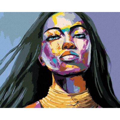 Zuty - Malování Podle Čísel - Barevný Portrét Ženy Vyjadřující Emoce, 80X100 Cm, Plátno+Rám Zuty - Malování Podle Čísel - Barevný Portrét Ženy Vyjadřující Emoce, 80X100 Cm, Plátno+Rám