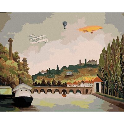 Zuty - Malování Podle Čísel - Pohled Na Most V Sevres A Kopce Clamart (Henri Rousseau), 80X100 Cm, P Zuty - Malování Podle Čísel - Pohled Na Most V Sevres A Kopce Clamart (Henri Rousseau), 80X100 Cm, P