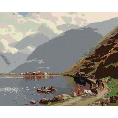 Zuty - Malování Podle Čísel - Pohled Na Lardalsoyri (Themistokles Von Eckenbrecher), 80X100 Cm, Plát Zuty - Malování Podle Čísel - Pohled Na Lardalsoyri (Themistokles Von Eckenbrecher), 80X100 Cm, Plát