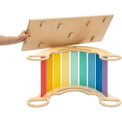 BusyKids Montessori houpačka 5in1 s prknem BRIGHT BusyKids Montessori houpačka 5in1 s prknem BRIGHT