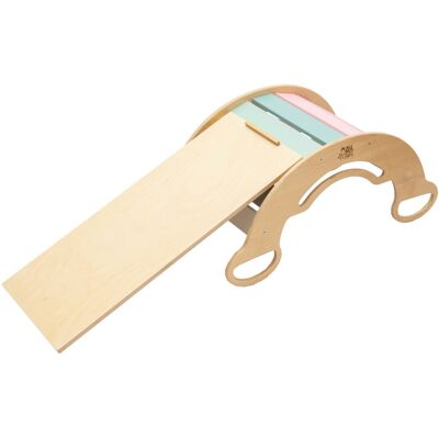 BusyKids Montessori houpačka 5in1 s prknem PASTEL BusyKids Montessori houpačka 5in1 s prknem PASTEL