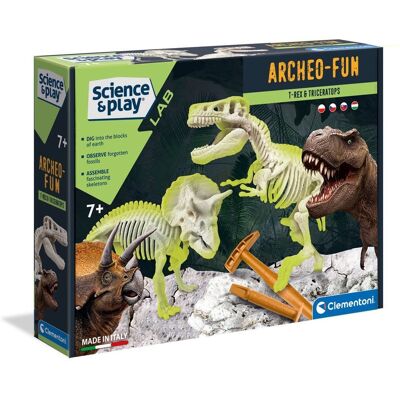 Clementoni T-rex Triceratops Fosilie - Archeologická sada Clementoni T-rex Triceratops Fosilie - Archeologická sada