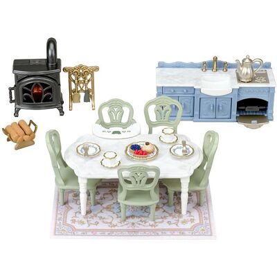 Sylvanian Families Nábytek - elegantní jídelna s krbem Sylvanian Families Nábytek - elegantní jídelna s krbem