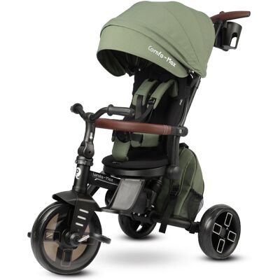 QPLAY Tříkolka Comfo Max Olive Green, 7v1, věk 10-72 měsíců QPLAY Tříkolka Comfo Max Olive Green, 7v1, věk 10-72 měsíců