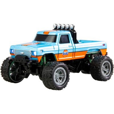 AMEWI Trade RC Monster Truck kovový 1:64 RTR LED Tempomat 2,4G Hz modro-oranžový AMEWI Trade RC Monster Truck kovový 1:64 RTR LED Tempomat 2,4G Hz modro-oranžový