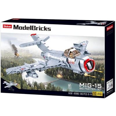 Sluban Model Bricks M38-B0983 Proudový stíhací letoun MiG-15 Sluban Model Bricks M38-B0983 Proudový stíhací letoun MiG-15