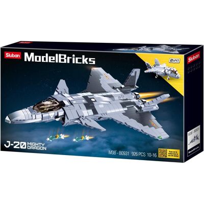 Sluban Model Bricks M38-B0931 Stíhací letoun J-20 Mighty Dragon 2v1 Sluban Model Bricks M38-B0931 Stíhací letoun J-20 Mighty Dragon 2v1