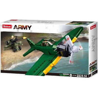 Sluban WWII M38-B1108 A6M Zero Japonský stíhací letoun Sluban WWII M38-B1108 A6M Zero Japonský stíhací letoun
