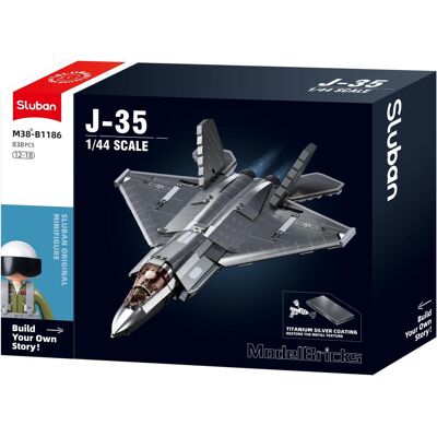 Sluban Army Model Bricks M38-B1186 Neviditelný letoun J-35 s kovovým povlakem Sluban Army Model Bricks M38-B1186 Neviditelný letoun J-35 s kovovým povlakem