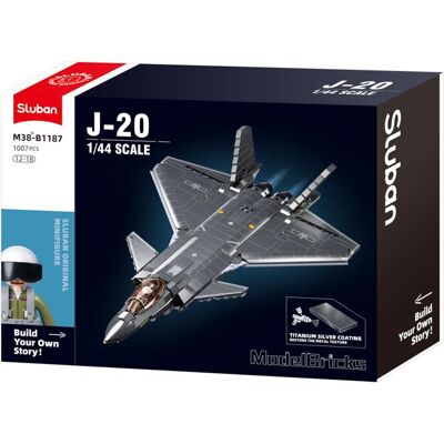 Sluban Army Model Bricks M38-B1187 Neviditelný letoun J-20 s kovovým povlakem Sluban Army Model Bricks M38-B1187 Neviditelný letoun J-20 s kovovým povlakem