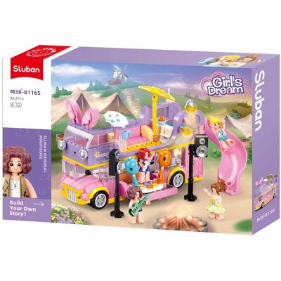 Sluban Girls Dream Autobus - Stavebnice 135 dílů Sluban Girls Dream Autobus - Stavebnice 135 dílů