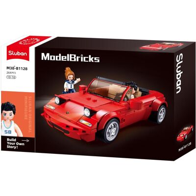 Sluban Model Bricks M38-B1128 Sportovní vůz MX5 Sluban Model Bricks M38-B1128 Sportovní vůz MX5