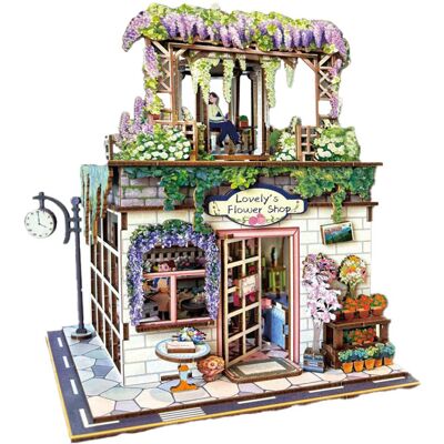 WIKY 3D dřevěná stavebnice - Květinářství 14,5 × 17,1 × 21,8 cm WIKY 3D dřevěná stavebnice - Květinářství 14,5 × 17,1 × 21,8 cm