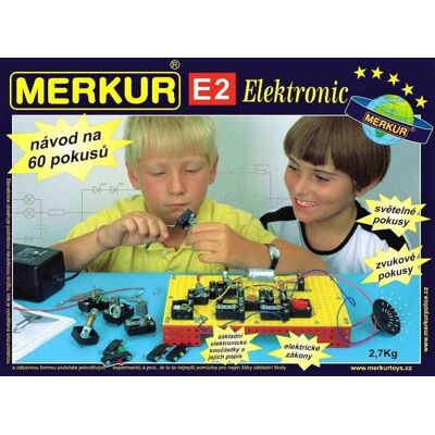 Stavebnice Merkur E2 elektronika - Vzdělávací elektronické pokusy Stavebnice Merkur E2 elektronika - Vzdělávací elektronické pokusy