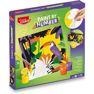 Sada Maped Creative Malování podle Čísel - Tukan & Motýl - Dětská sada Sada Maped Creative Malování podle Čísel - Tukan & Motýl - Dětská sada