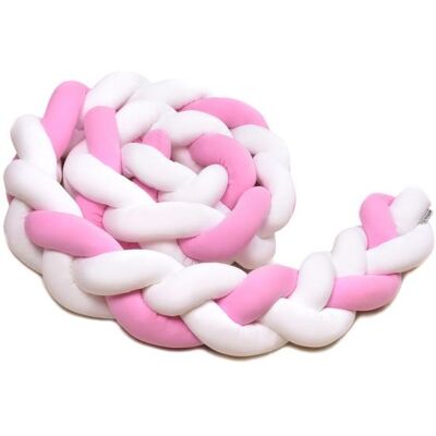 T-TOMI Pletený mantinel 220 cm White + Pink T-TOMI Pletený mantinel 220 cm White + Pink