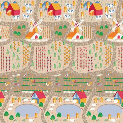 Asalvo Play Mat XL 120 × 180 cm Farm-City Asalvo Play Mat XL 120 × 180 cm Farm-City