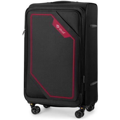 Solier Softflex 2240 střední měkký kufr M 23“ černý/červený Solier Softflex 2240 střední měkký kufr M 23“ černý/červený