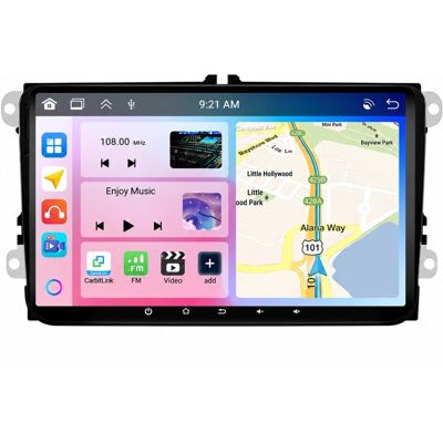 Podofo Autorádio Volkswagen, Škoda, Seat 6+128GB s CarPlay, Android Auto, DSP, Navigace, Bluetooth Podofo Autorádio Volkswagen, Škoda, Seat 6+128GB s CarPlay, Android Auto, DSP, Navigace, Bluetooth