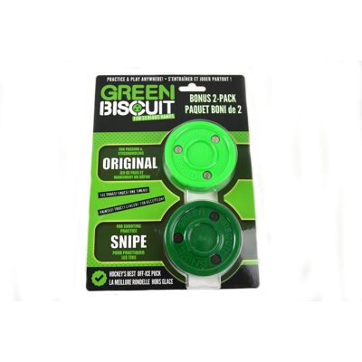 Tréninkové hokejové puky Green Biscuit - Snipe a Original - Trénink mimo led Tréninkové hokejové puky Green Biscuit - Snipe a Original - Trénink mimo led