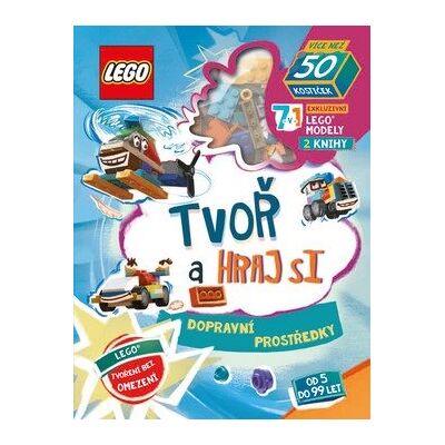 CPress LEGO Iconic Tvoř a hraj si Dopravní prostředky: Obsahuje 2 knihy + 50 kostiček CPress LEGO Iconic Tvoř a hraj si Dopravní prostředky: Obsahuje 2 knihy + 50 kostiček