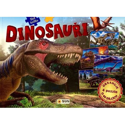 SUN Dinosauři: Obsahuje 4 puzzle o 48 dílcích SUN Dinosauři: Obsahuje 4 puzzle o 48 dílcích