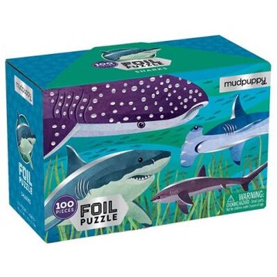 Mudpuppy Foil Puzzle - Žraloci (100 ks) Mudpuppy Foil Puzzle - Žraloci (100 ks)