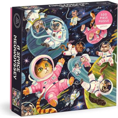 GALISON Čtvercové puzzle Vesmírná kočičí odysea 500 dílků GALISON Čtvercové puzzle Vesmírná kočičí odysea 500 dílků