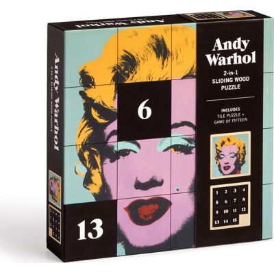 GALISON Posuvné dřevěné puzzle Andy Warhol: Marilyn 2 v 1, 16 dílků GALISON Posuvné dřevěné puzzle Andy Warhol: Marilyn 2 v 1, 16 dílků