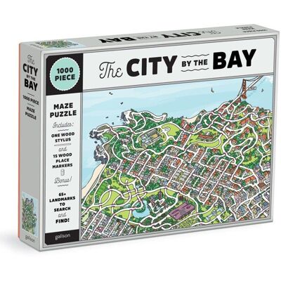 GALISON Puzzle Státy/Města - 2 v 1, Město v zálivu San Francisco 1000 dílků GALISON Puzzle Státy/Města - 2 v 1, Město v zálivu San Francisco 1000 dílků