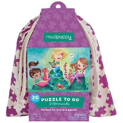 Mudpuppy Puzzle na cesty - Mořské panny 36 dílků Mudpuppy Puzzle na cesty - Mořské panny 36 dílků